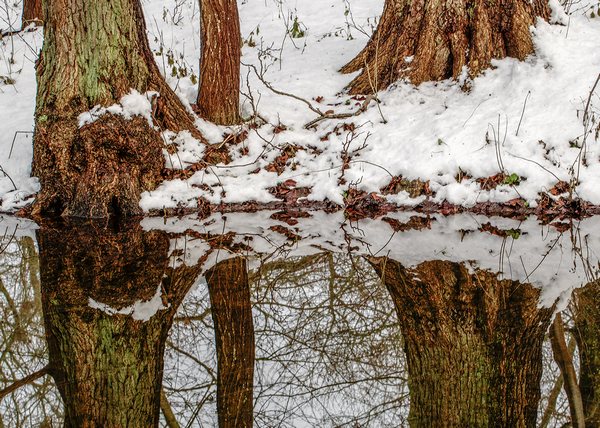 ND-filter og lang lukkertid. En lukkertid på 3 minutter sikre, at vandet står klart som et spejl.